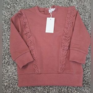 Jamie Kay Ruffle Lace Sweatshirt 2T